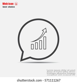 Infographic. Chart icon. Growing graph simbol.