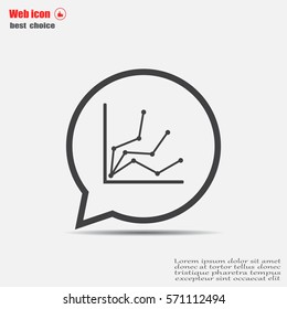 Infographic. Chart icon. Growing graph simbol.