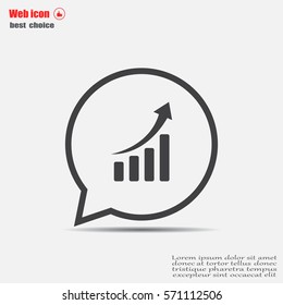 Infographic. Chart icon. Growing graph simbol.