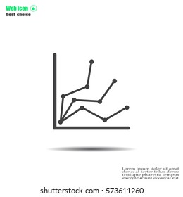 Infographic. Chart icon. Growing graph simbol.