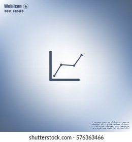 Infographic. Chart icon. Growing graph simbol.