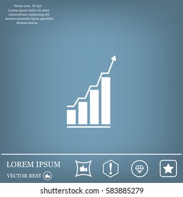 Infographic. Chart icon. Growing graph simbol.