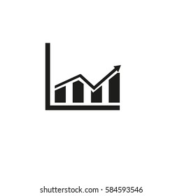 infographic . chart icon. growing graph symbol