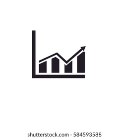 infographic . chart icon. growing graph symbol