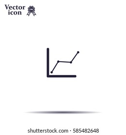 Infographic. Chart icon. Growing graph symbol.