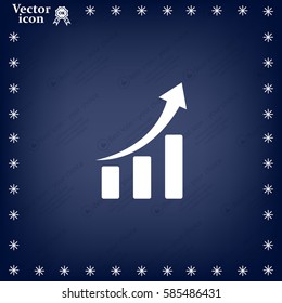 Infographic. Chart icon. Growing graph simbol.