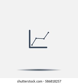 Infographic. Chart icon. Growing graph simbol.