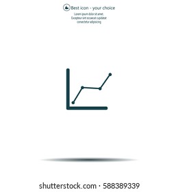 Infographic. Chart icon. Growing graph simbol.