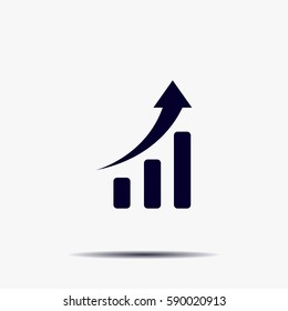 Infographic. Chart icon. Growing graph simbol.
