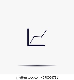 Infographic. Chart icon. Growing graph simbol.
