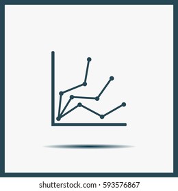 Infographic. Chart icon. Growing graph simbol.