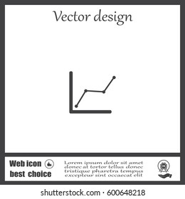 Infographic. Chart icon. Growing graph simbol.