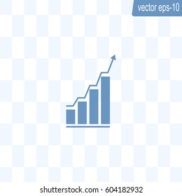 Infographic. Chart icon. Growing graph simbol.