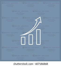 Infographic. Chart icon. Growing graph simbol.