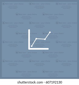 Infographic. Chart icon. Growing graph simbol.