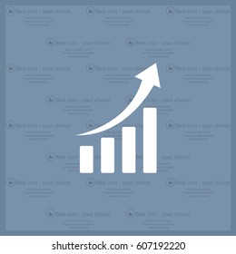 Infographic. Chart icon. Growing graph simbol.