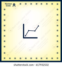 Infographic. Chart icon. Growing graph simbol.