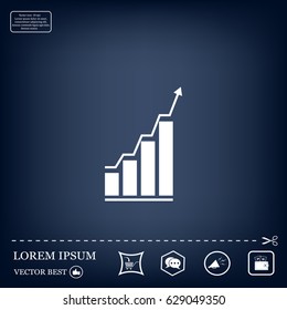Infographic. Chart icon. Growing graph simbol.