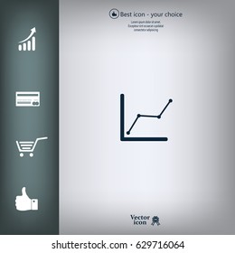 Infographic. Chart icon. Growing graph simbol.