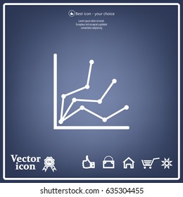 Infographic. Chart icon. Growing graph simbol.