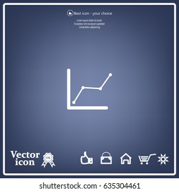 Infographic. Chart icon. Growing graph simbol.