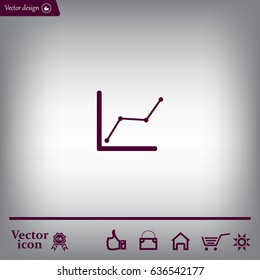 Infographic. Chart icon. Growing graph simbol.