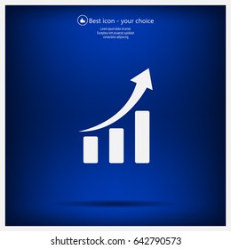 Infographic. Chart icon. Growing graph simbol.