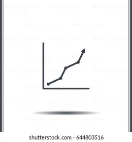 Infographic. Chart icon. Growing graph simbol.