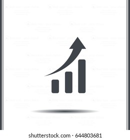 Infographic. Chart icon. Growing graph simbol.