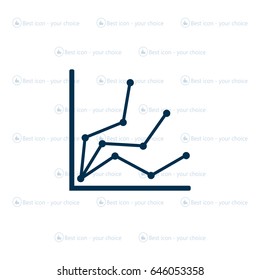 Infographic. Chart icon. Growing graph simbol.