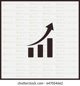 Infographic. Chart icon. Growing graph simbol.
