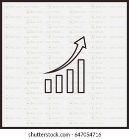 Infographic. Chart icon. Growing graph simbol.