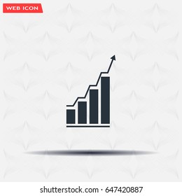 Infographic. Chart icon. Growing graph simbol.