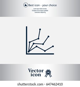 Infographic. Chart icon. Growing graph simbol.