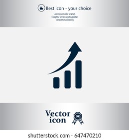Infographic. Chart icon. Growing graph simbol.