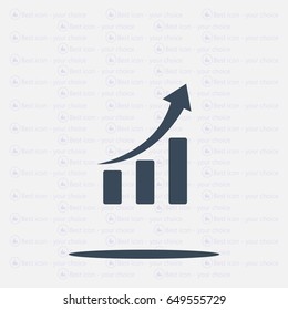 Infographic. Chart icon. Growing graph symbol.