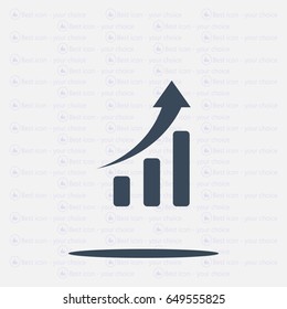Infographic. Chart icon. Growing graph simbol.