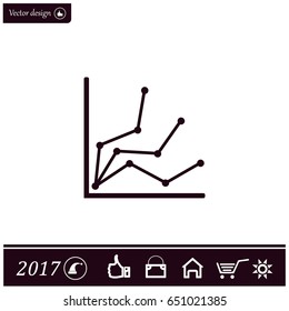 Infographic. Chart icon. Growing graph simbol.