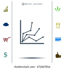 Infographic. Chart icon. Growing graph simbol.