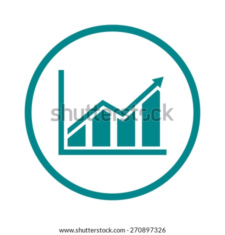 Infographic. Chart icon. Growing graph simbol.