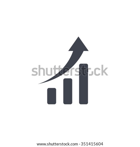 Infographic. Chart icon. Growing graph simbol.