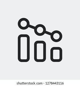 Infographic chart icon isolated on background. Bar graph symbol modern, simple, vector, icon for website design, mobile app, ui. Vector Illustration