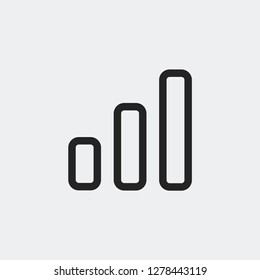 Infographic chart icon isolated on background. Bar graph symbol modern, simple, vector, icon for website design, mobile app, ui. Vector Illustration