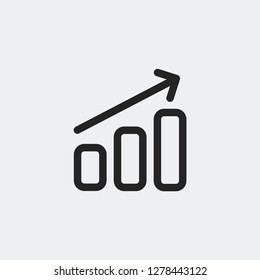 Infographic chart icon isolated on background. Bar graph symbol modern, simple, vector, icon for website design, mobile app, ui. Vector Illustration