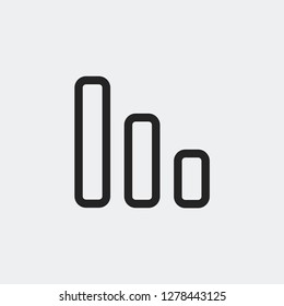 Infographic chart icon isolated on background. Bar graph symbol modern, simple, vector, icon for website design, mobile app, ui. Vector Illustration