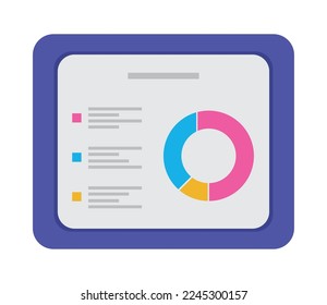 Infografik-Symbol auf weißem Hintergrund