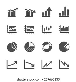 infographic and chart icon set 5, vector eps10. svg