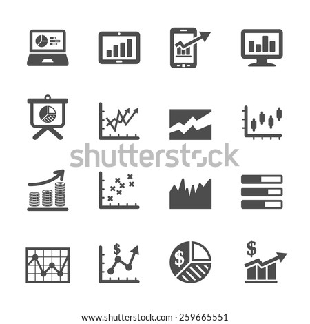 infographic and chart icon set 6, vector eps10.