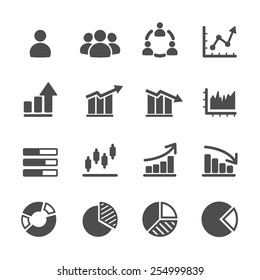 Infographic And Chart Icon Set, Vector Eps10.