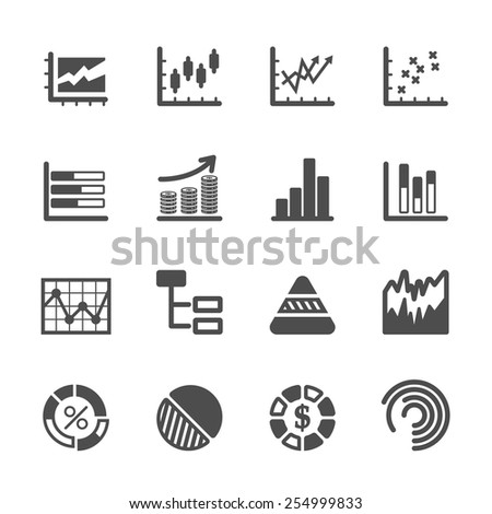 infographic and chart icon set, vector eps10.